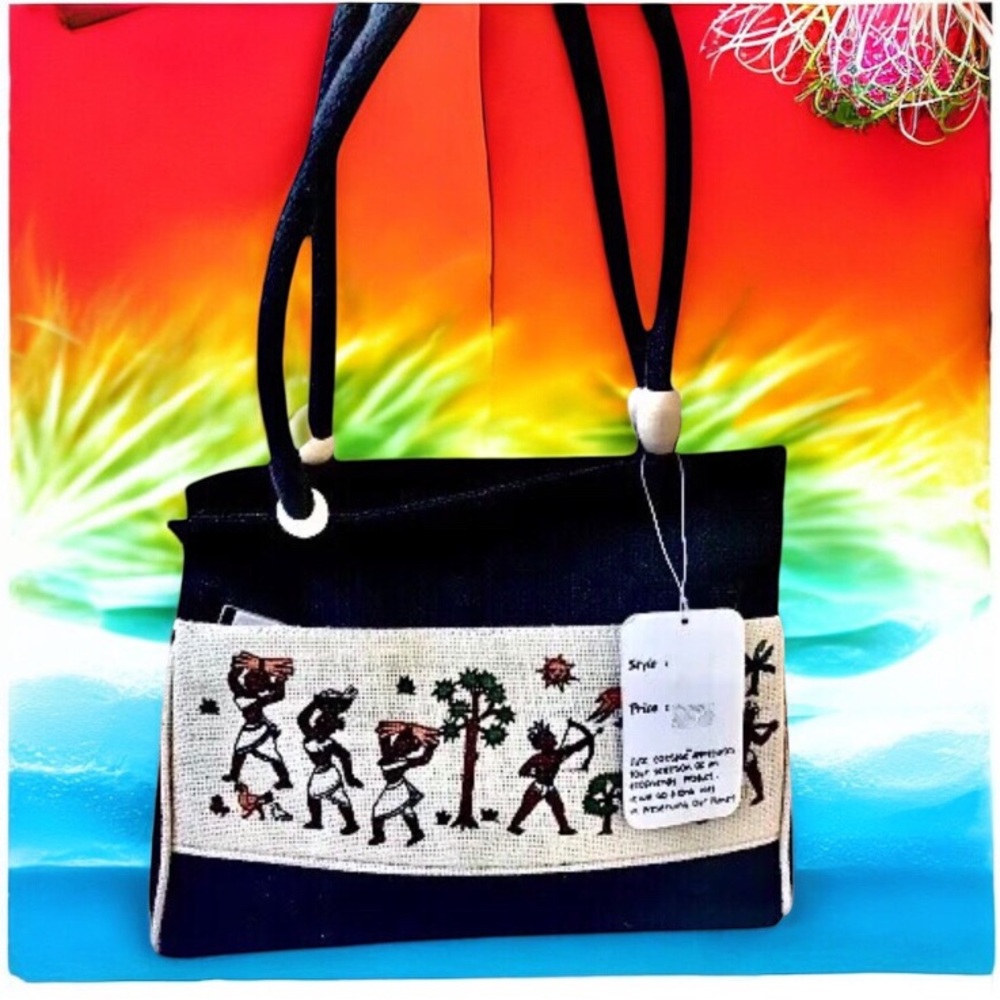 Jute Cottage Shoulder Handbag Eco-Friendly NEW